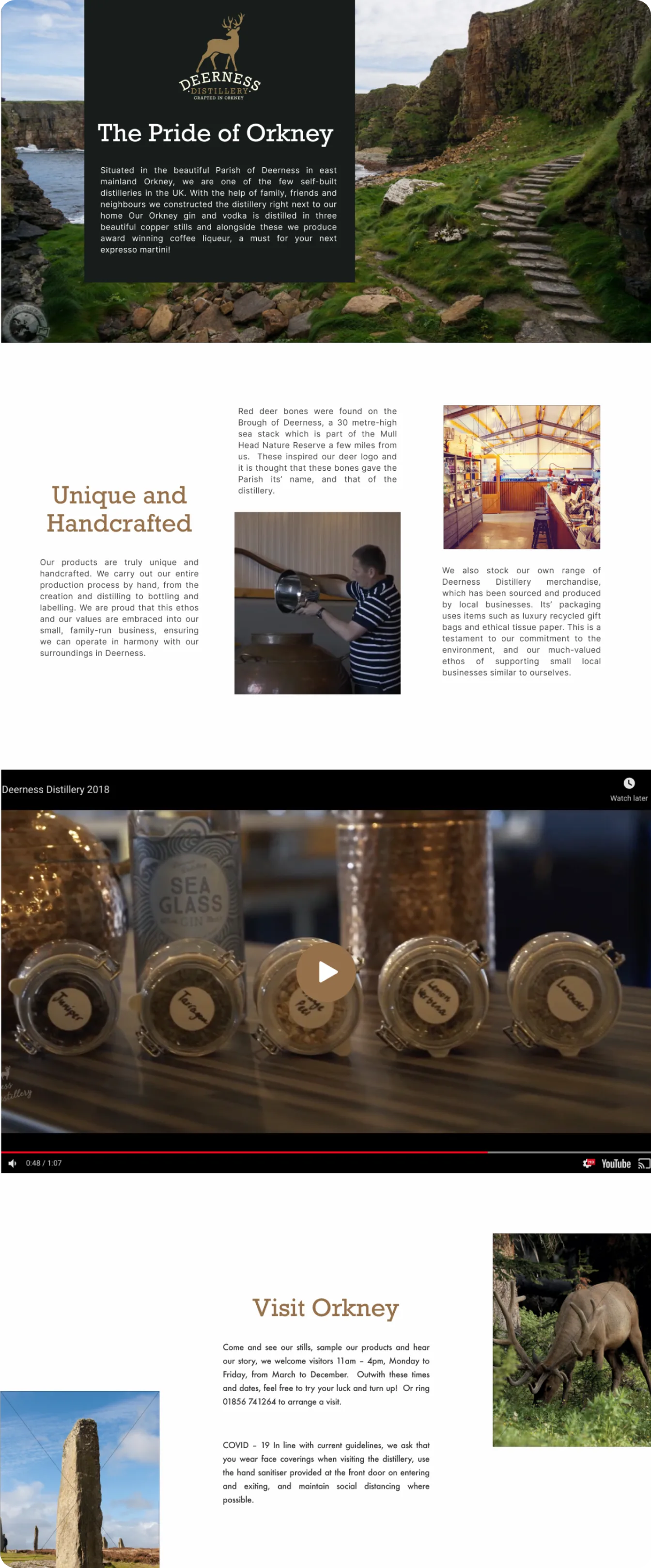 Redesigned Deerness product page