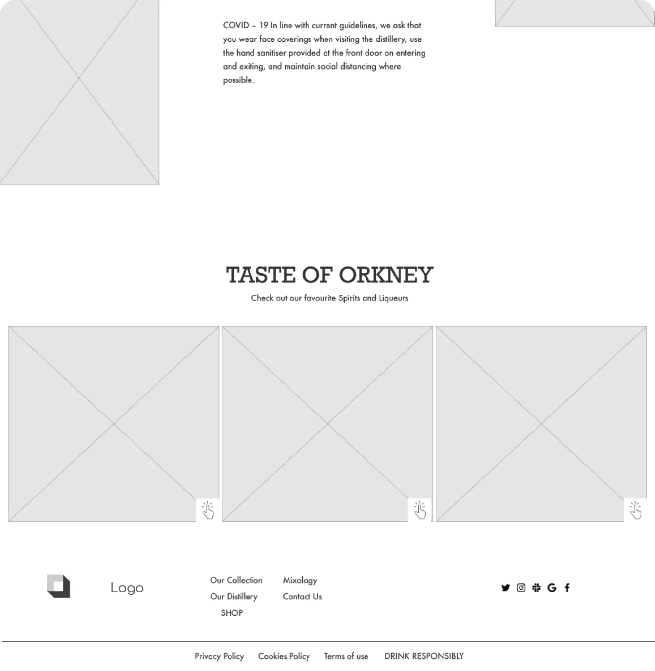 Product page wireframe